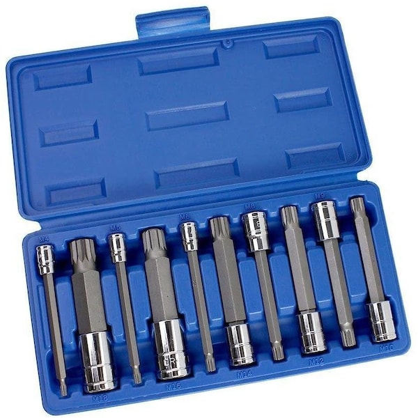 Neiko XZN Triple Square Spline Bit Socket Set, Extra Long 10054A - main