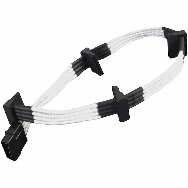 Silverstone 4 Pin to 4 SATA 320 mm Extension Power Cable PP07-BTSW - main