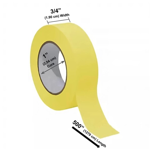 Bartovation Lab Labeling Tape, 500in Length x 3/4in Width, 1 Inch Core ( 1 Yellow Roll) NL341YR500 - main