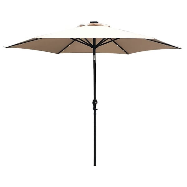 Seasonal Trends Tilt/Crank Market Umbrella with LED Lights, 94.4 in H, 106.2 in W Canopy, 106.2 in L Canopy 59792 - main