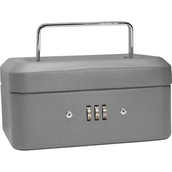 Barska CashBox, Gray, Steel, 6inH, 3-1/2inW CB11782 - main