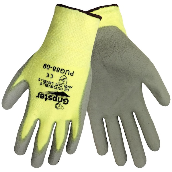Global Glove PUG-88 Gripster Kevlar/Polyurethane/Nylon Glove, Cut Resistant, Large, 12PK PUG-88-09 - main