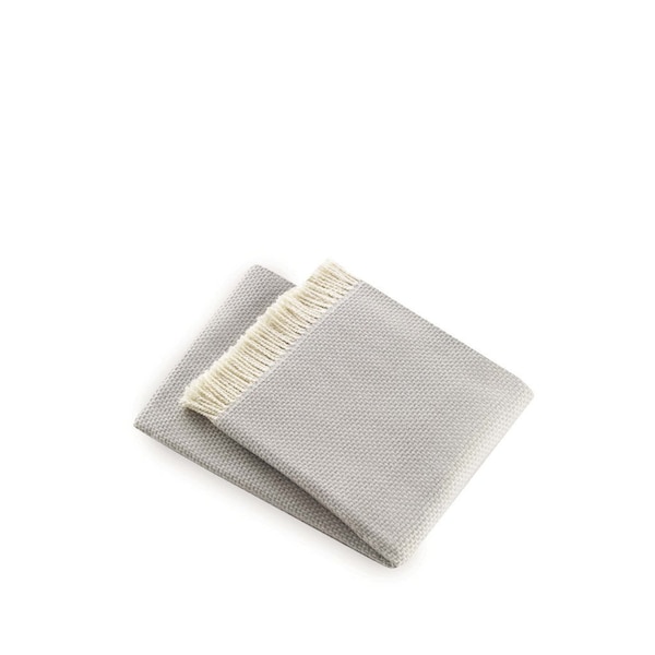 Homeroots Soft Light Gray Links Pattern Throw Blanket 475697 - main