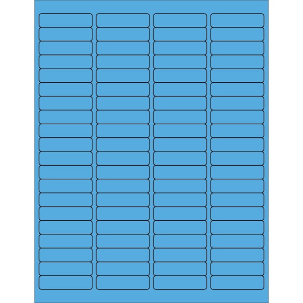 Tape Logic 1 15/16 x 1/2in Fluorescent Blue Rectangle Laser Labels, 8000PK LL171BB - main
