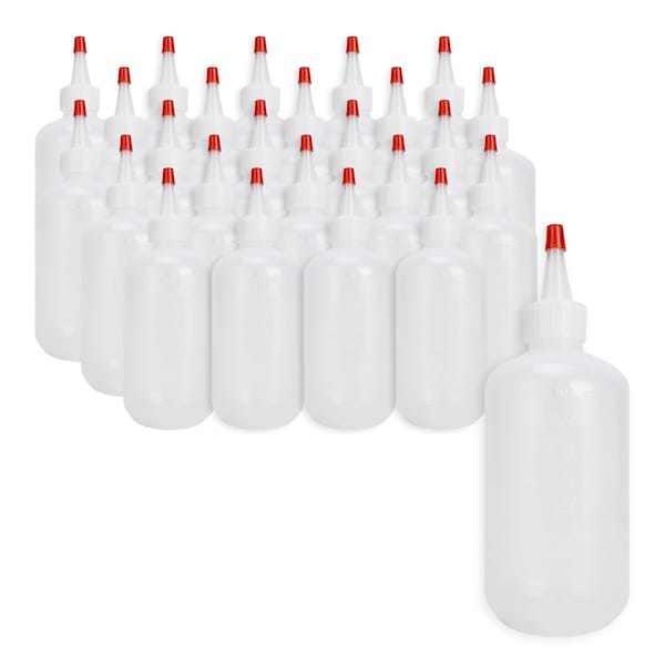 Oasis Boston Round Yorker Dropper Bottle, 240mL/8 oz, 25PK BSRD240 - main