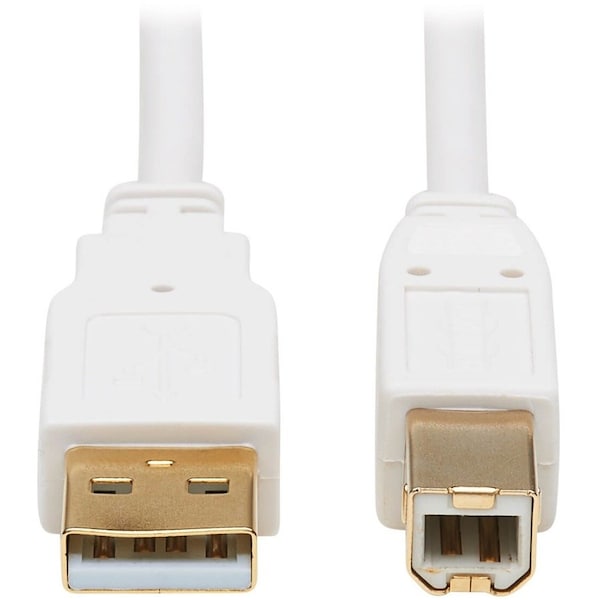 Eaton EATON USB 2.0 A To B Antibacterial Cable M/m, White, 6 Ft. 1.83 M U022AB-006-WH - main
