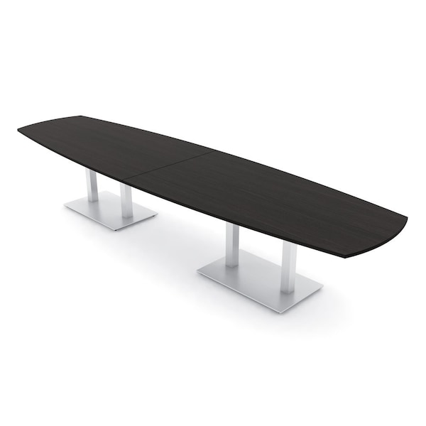 Skutchi Designs Arc Boat Conference Table, 45 in W, 168 in L, Black HAR-ABOT-48x168-DOU-U999ST19 - main