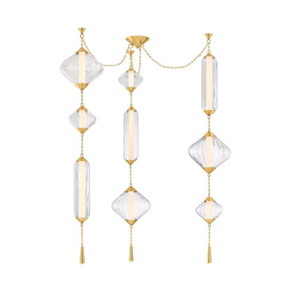 Corbett Lighting Fiorello 9 Light Chandelier in Vintage Polished Brass Finish 545-56-VPB - main