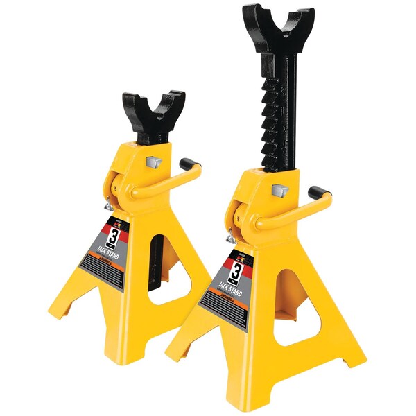 Performance Tool 3 Ton Jack Stands, Heavy Duty Steel, Ratchet Style, 12-17.25 in. Lift W41022 - main