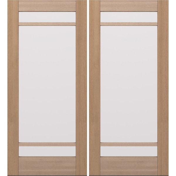 Doornmore G10302, 74.5" x 82" ( 2x36" Door) Left Hand, Mahogany SDL 3 Lite Exterior Door G10302-SW-3680_2_LI - main