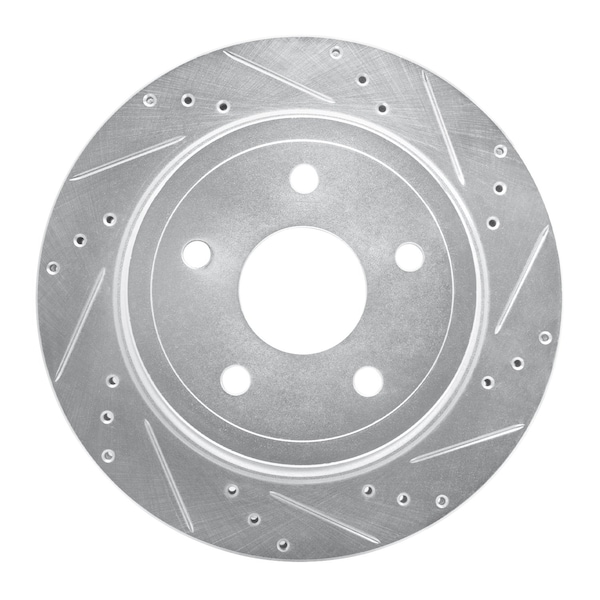 Dynamic Friction Co DFC Brake Rotor - Drilled and Slotted - Silver 631-40106L - main