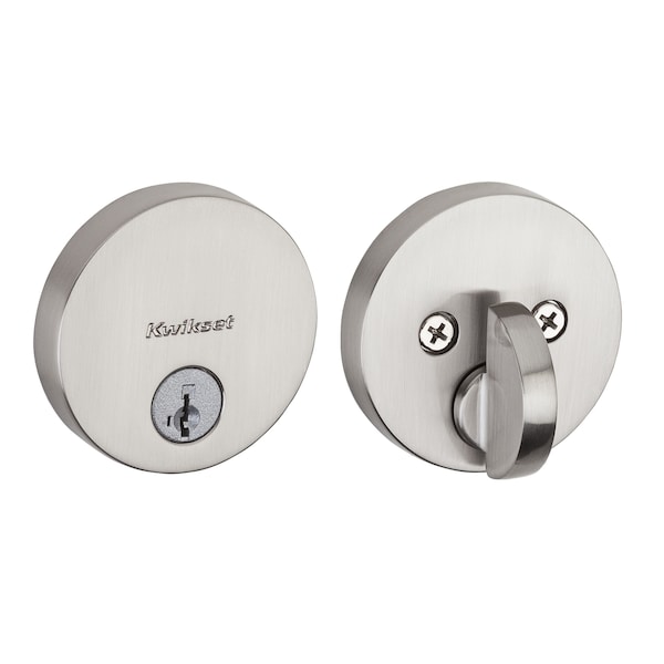 Kwikset Residential Deadbolts Single Cylinder Reversible Satin Nickel 258RDT-15S.STRKP - main