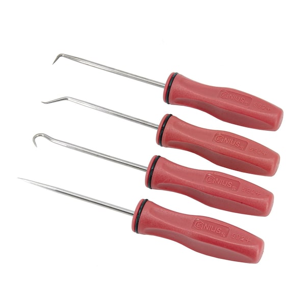 Genius Tools 4 Piece Miniature Picks Set PK-AHP4 - main