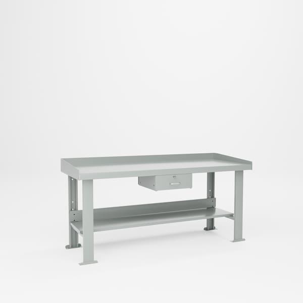 Pucel BSD Series Workbench with Storage, 72 in W x 32.5 in H x 28 in D, Putty BSD-2872 - main