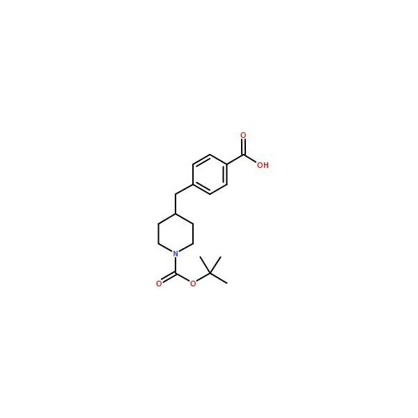 Ak Scientific 4-((1-(Tert-butoxycarbonyl)piperidin-4-yl)methyl)benzoic acid (100mg), CAS 147969-86-6 2408AJ-100mg - main