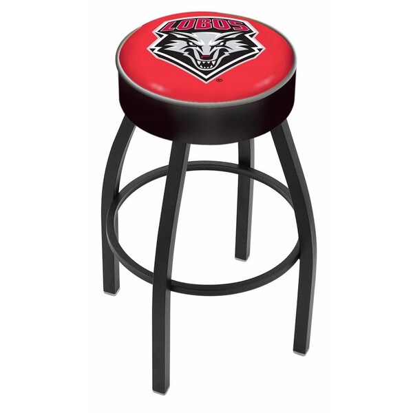 Holland Bar Stool Co 30" 4" New Mexico Cushion Seat, Blk Wrinkle Base Swivel Bar Stool L8B130NewMex - main