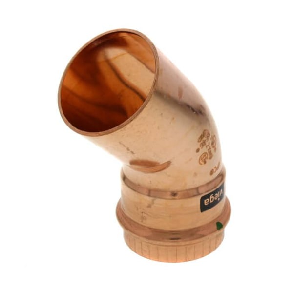 Viega ProPress 45 street elbow P 2 FTG CTS 2 copper 77073 - main