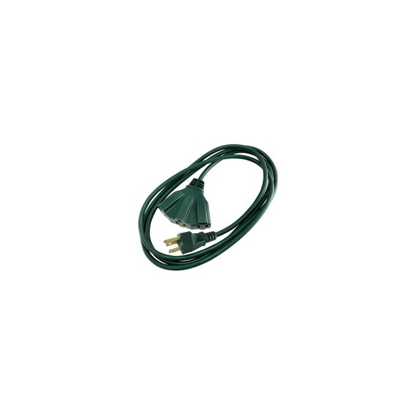 Master Electrician Outdoor Extension Cord, 16/3 SJTW, Green, Triple Tap, 8-Ft. 04314ME - main