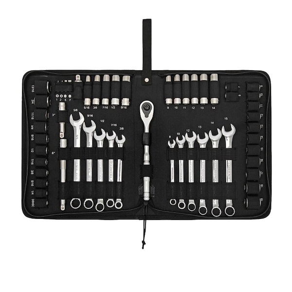 Gearwrench Mechanics Tool Set, 54-Piece, Steel, Chrome GWCBMTS54P - main