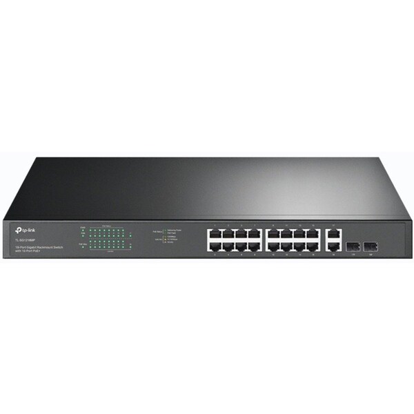 Tp-Link 18PORT GIGABIT RACKMOUNT SWITCH WITH 16PORT POE+ PORT: 16GIGABIT POE+ PORTS, 2 TL-SG1218MP - main