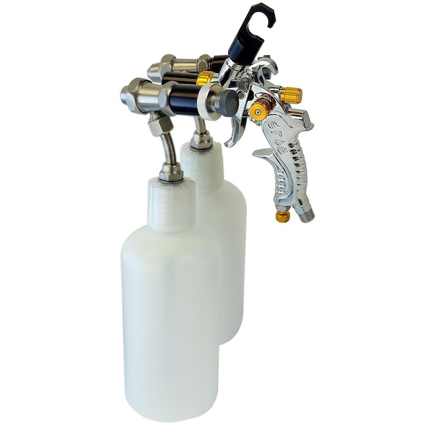 Paasche Dual Head Gun with Two Quart Bottle Assemblies Stainless Steel Fluid Sections LMS-2-14B - main