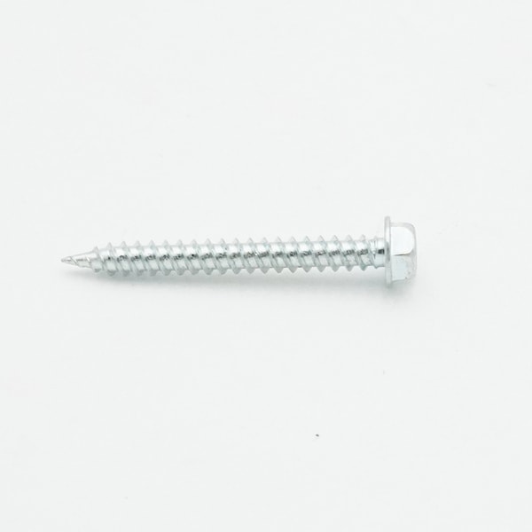 Malco 8X1-1/2, 1/4 in Slotted Hex Washer Head Sheet Metal Screws, Fast & Easy Piercing, Zinc Plated, 250PK HW8X11/2ZT - main