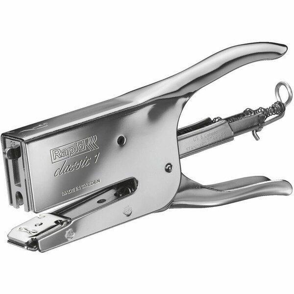 Esselte Rapid Classic 1 Plier Stapler, 50 Sheet Capacity, Chrome 90119 - main