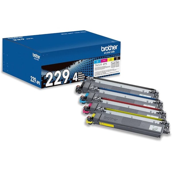 Brother Standard Yield Black, Cyan, Magenta, Yellow Toner Cartridge, 4PK TN2294PK - main