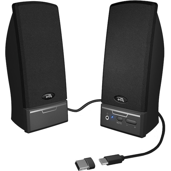 Cyber Acoustics USB POWERED AND AUDIO 2.0 SPEAK VOLUME UP_DOWN_MUTE HEADPH JCK CA2014USB - main