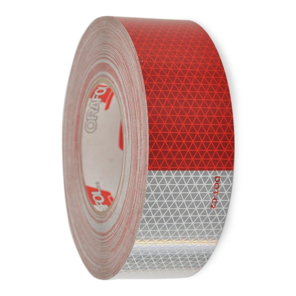 Wod Tape RT10DOT-S6 Retroreflective Tape with ReflectiveStripe Red-White: 30 in. x 50 yds WOD RT10DOT-S6-30000-LOG-50-RW - main