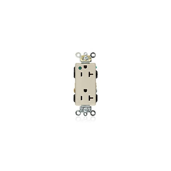 Leviton Straight Blade Receptacle, 5-20R, 20 A, 125V AC, Flush Mount, Self-Grounded 16362-PLI - main