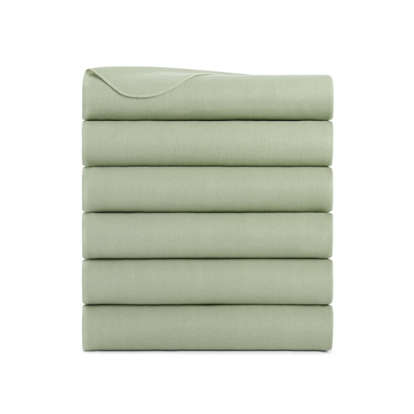 Arkwright Home Cozy Soft Polar Fleece Throw 50x60 Green - Case of 24, 24PK FLC-PLR-5060-6PK-GR - main
