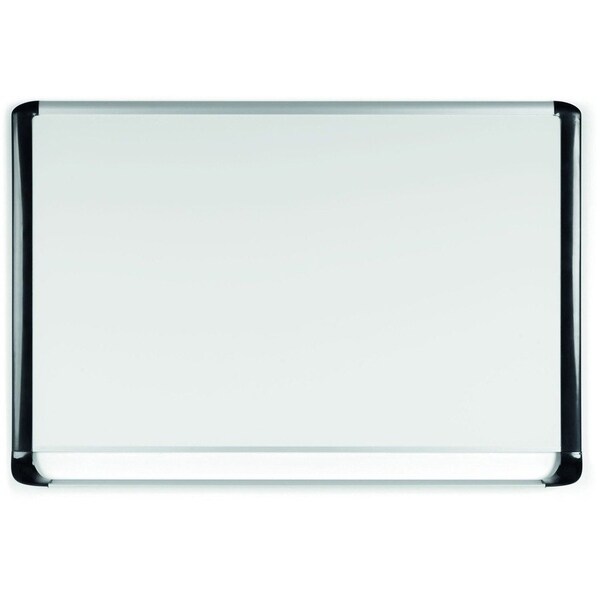 Mastervision MVI Magnetic Porcelain Dry Erase Board, Easy Clean, 48" x 96", Black Frame MVI210401 - main