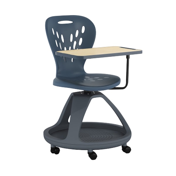Flash Furniture Dark Gray Mobile Desk Chair, 360 Degree Tablet Rotation YU-YCX-019-DG-GG - main