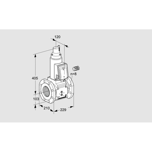 Honeywell Kromschroder VLV, SOLND, GAS, SZ 8, DN100, FLG TO ISO 7005 KS88204918 - main