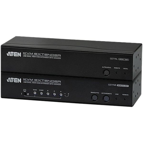 Aten USB VGA DUAL VIEW CAT 5 KVM EXTENDER WITH DESKEW 1280 X 1024at 300M CE775 - main