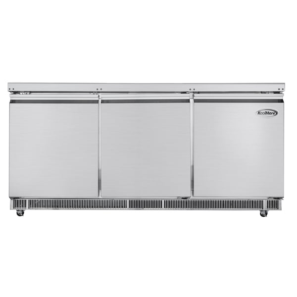 Koolmore 72 in. Commercial Refrigerated Prep Station Cold Table, Refrigerator with 15 Pan Storage KM-RBT-72C - main
