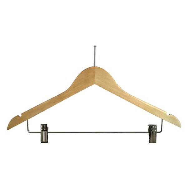 Rdi Womens Hanger Natural Flat Ball Top Chrome with Clips 100cs, 100PK HGW-NFL-BTC - main