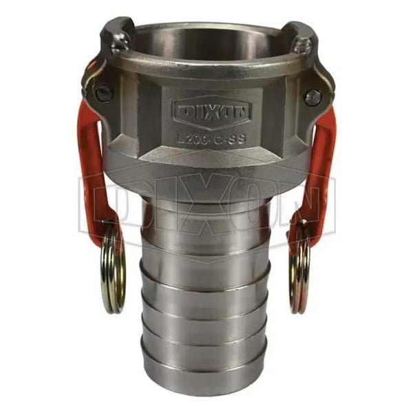 Dixon Vent-Lock Type-C Cam and Groove Coupler, 2 in Nominal, Female Coupler x Hose Shank End Style, 316 St L200-C-SS - main