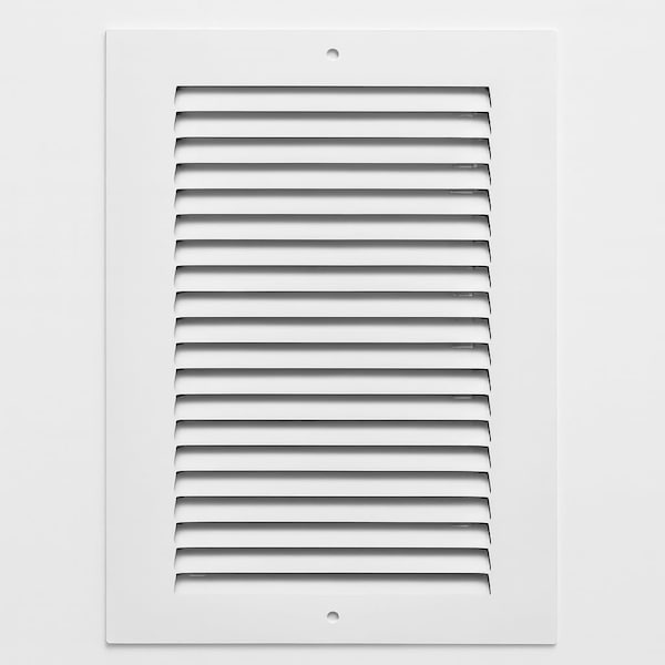 Sierra Grates 6 in. H X 8 in. W Return Air Grille, 1-Way 45 Degree Louvered, Steel, White RG608 - main