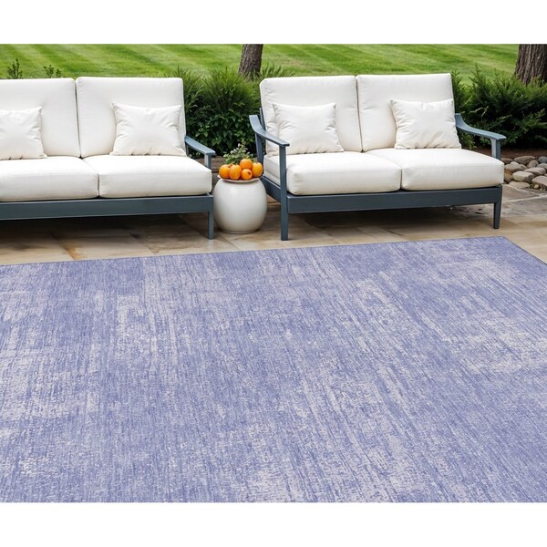 Homeroots 10' X 14' Lavender Purple And Lilac Abstract Washable Indoor Outdoor Area Rug 588785 - main