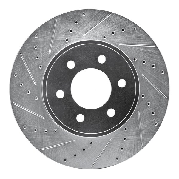 Dynamic Friction Co DFC Brake Rotor - Drilled and Slotted - Silver 631-40100L - main