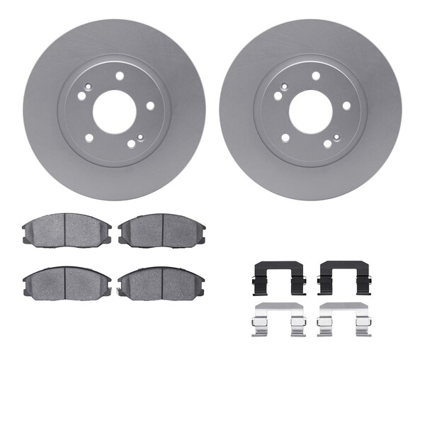 Dynamic Friction Co DFC GEOSPEC Coated Rotors with 5000 Brake Pads - Ceramic and Hardware 4512-03168 - main