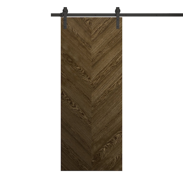 Sartodoors Modern Barn Door 30 x 80 inches, Ego 5005 Marble Oak, 6.6FT Rail Track Heavy Hardware Set, Solid EGO5005BD-B-DMR-30 - main