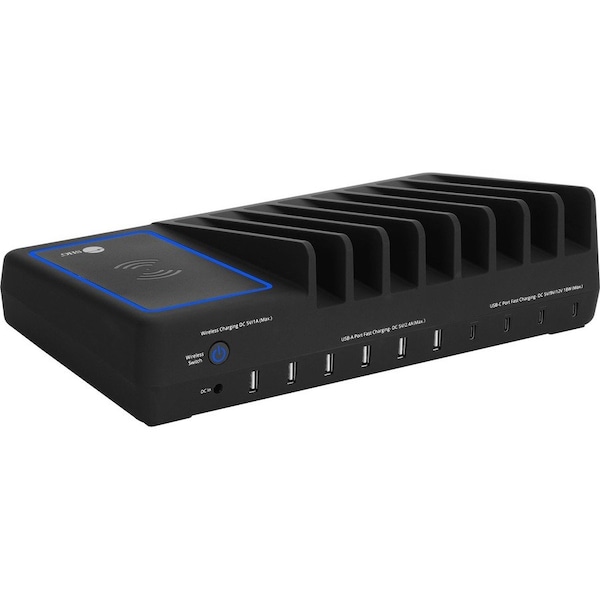 Siig 10-Port USB-A/C & Wireless Charging Station - 150W AC-PW1R11-S1 - main