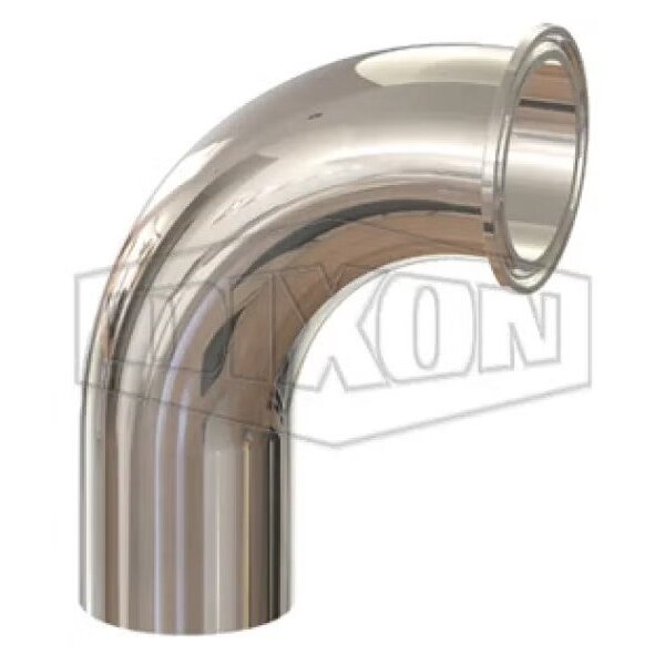 Dixon T2CM BioPharm Line High Purity Bradford Pipe Elbow, 4 in Nominal, Clamp x Weld End Style, 316L Stain T2CM-400PM - main