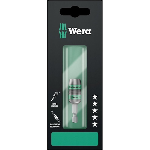 Wera 887/4 RR SB Rapidaptor Universal Bit Holder with ring magnet, 1/4 in x 57 mm 5073511001 - main