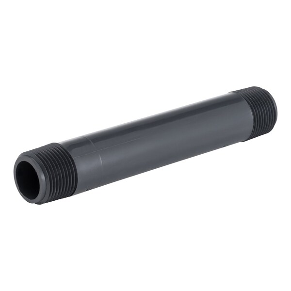 Zoro Select PVC NIPPLE, Gray, PVC 404-240 - main