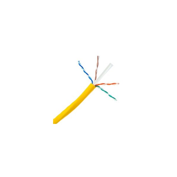 Cable Wholesale Bulk Cat6 Yellow Ethernet Cable, Solid, UTP (Unshielded Twisted Pair), Inwall Rated(CM), POE & 10X8-081TH - main