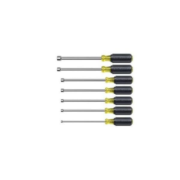 Klein Tools Nut Driver Set, Magnetic Nut Drivers, 6-Inch Shafts, 7-Piece 647M - main